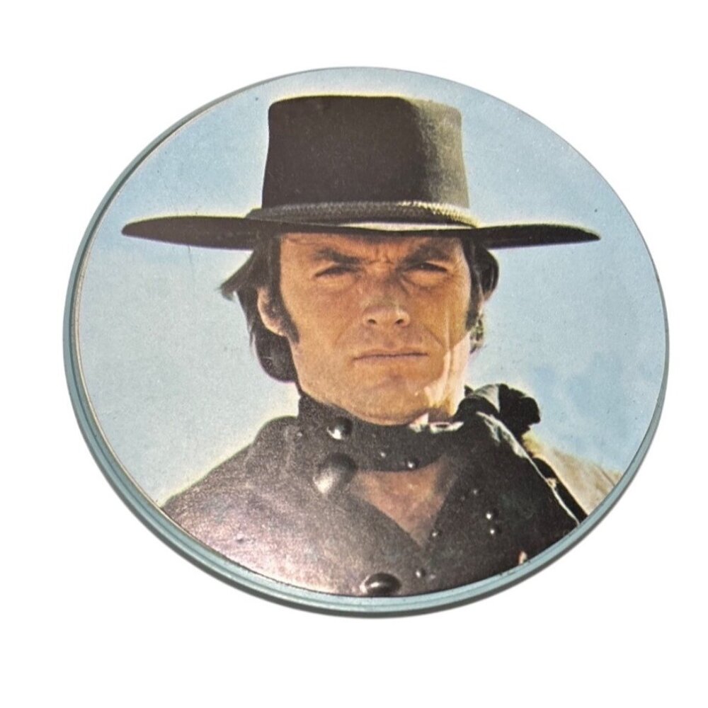 Vintage Anabas Clint Eastwood Button Badge With Pin Back 1973 3.5"